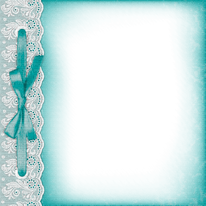 soave frame vintage lace bow ribbon teal - 免费PNG