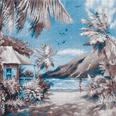 soave background animated summer tropical beach - Gratis geanimeerde GIF