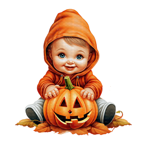 Autumn - Halloween - Baby - darmowe png