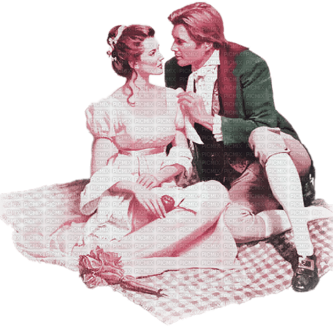 soave couple vintage spring  pink green - δωρεάν png
