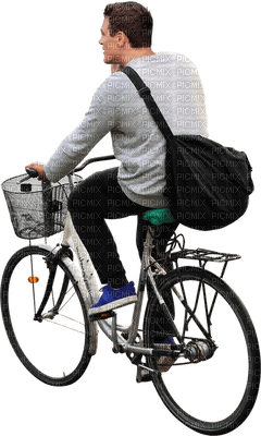 Kaz_Creations Man Homme On Bike - gratis png
