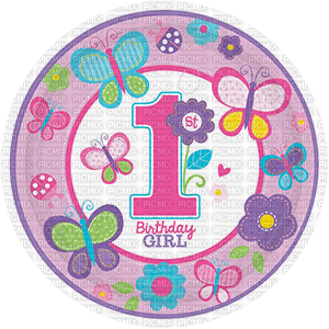 Kaz_Creations  1st Birthday Girl Balloon - png gratuito