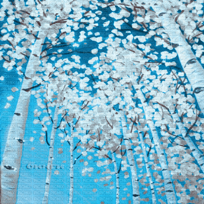 Y.A.M._Autumn background blue - Бесплатни анимирани ГИФ