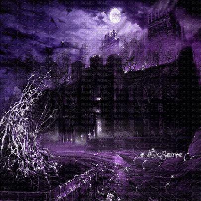 soave background animated gothic castle purple - Безплатен анимиран GIF
