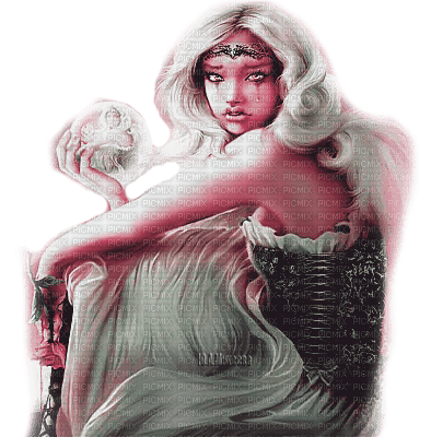 Y.A.M._Gothic Fantasy woman girl - PNG gratuit