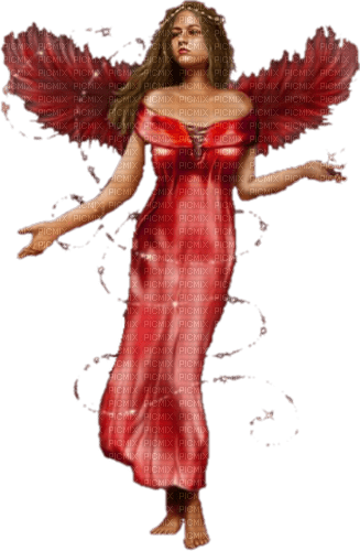 dolceluna woman red angel - Free PNG