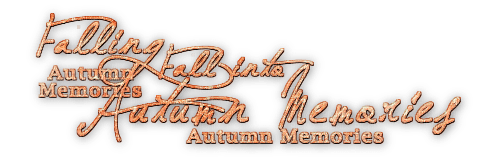 soave text autumn memories fall orange - PNG gratuit