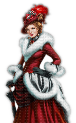 Rena red Winter Lady Woman Girl - besplatni png