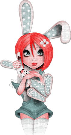 soave woman girl painting easter spring ears bunny - ingyenes png