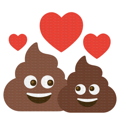 Emoji Kitchen love poops - png gratis