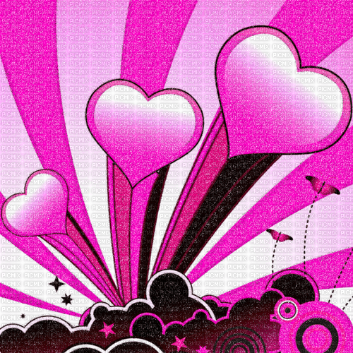 SM3 PINK RETRO HEARTS IMAGE ABSTRACT - 無料png