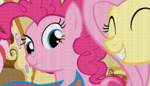 ✶ Pinkie Pie & Fluttershy {by Merishy} ✶ - Animovaný GIF zadarmo