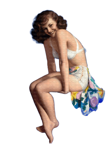 dolceluna vintage pinup woman - PNG gratuit