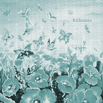 Y.A.M._Summer background flowers blue - Besplatni animirani GIF