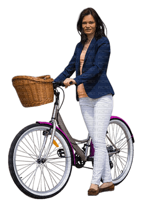 woman with bicycle bp - png grátis