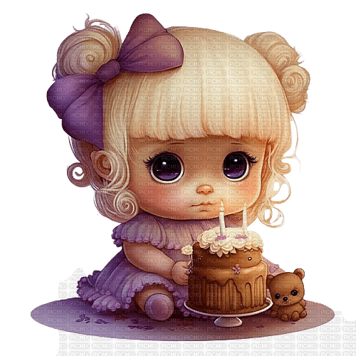 Cute Chibi Babies - Birthday - ücretsiz png