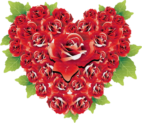 cœur/roses - PNG gratuit
