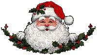 Visage Père Noël - GIF animasi gratis