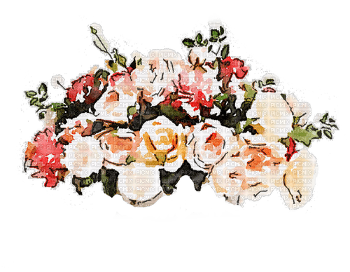 MMarcia flores aquarela fleurs aquarelle - png gratuito