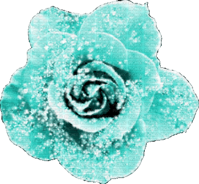 Animated.Rose.Teal - By KittyKatLuv65 - Δωρεάν κινούμενο GIF
