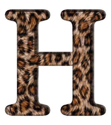 Lettre H, leopard - png grátis
