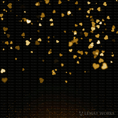 Background Golden Hearts - Free animated GIF