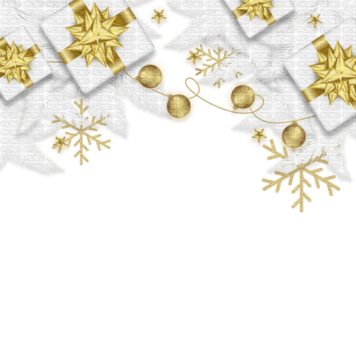 Noël Christmas or doré gold sapin blanc white - Free PNG