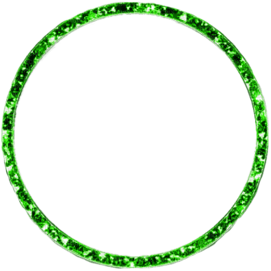 Circle.Glitter.Frame.Green - 無料png