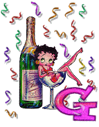 Kaz_Creations Alphabets Confetti Betty Boop  Letter G - 無料のアニメーション GIF