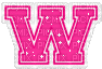 Kaz_Creations Animated Alphabet Pink W - Animovaný GIF zadarmo