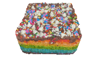 spinning rainbow cake - Animovaný GIF zadarmo