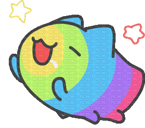 rainbow kitty - Бесплатный анимированный гифка