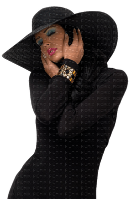 Kaz_Creations Woman Femme Black - PNG gratuit