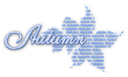 soave text autumn deco blue - 免费PNG