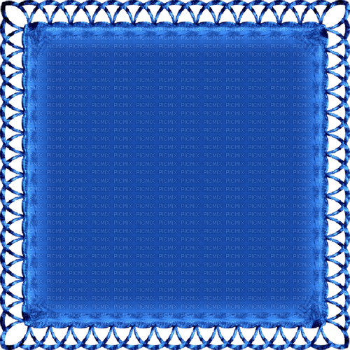 sm3 blue frame abstract scallop image png - Free PNG