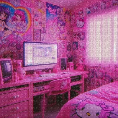 Anime & Hello Kitty Bedroom - zdarma png
