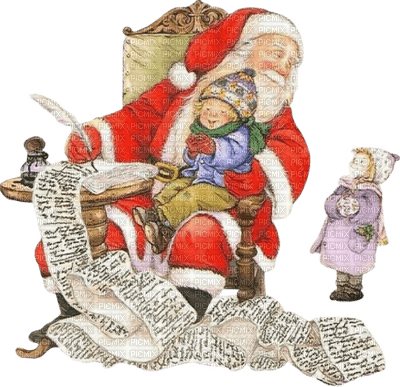 santa claus Père Noël man homme  childs enfants      christmas noel xmas weihnachten Navidad рождество natal tube - PNG gratuit