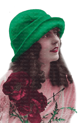 Y.A.M._Vintage Lady woman hat - бесплатно png