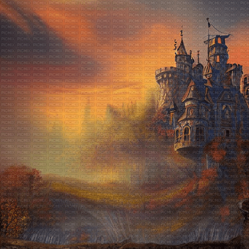 kikkapink steampunk background castle - gratis png