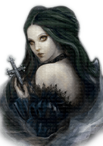 Rena black gothic Woman Girl Anime - 免费PNG