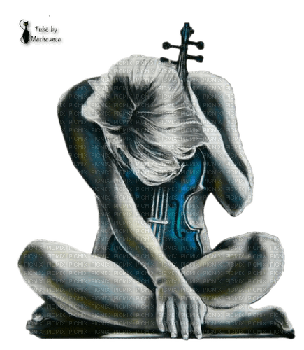 loly33 femme violon - 免费PNG