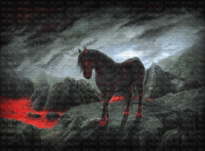 Cheval gothic. - Free animated GIF