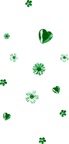 Hearts.Flowers.Green
