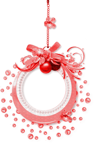 Christmas.Ornaments.Red - ücretsiz png