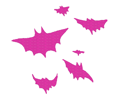 Pink Bats Halloween - Безплатен анимиран GIF
