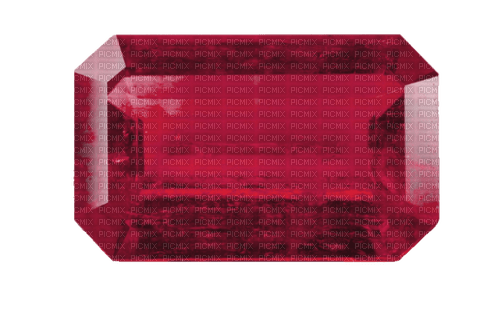 rectangular red gem - nemokama png