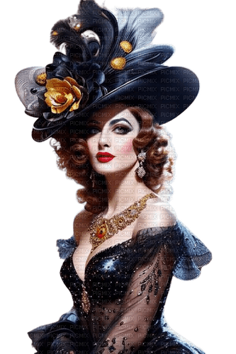 Mujer con sombrero - Rubicat - ücretsiz png