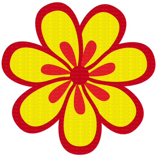 Hippie flower.Fleur.yellow.Victoriabea - PNG gratuit