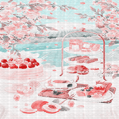 soave background animated spring table breakfast - GIF animate gratis