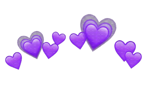 hearts crown purple - nemokama png